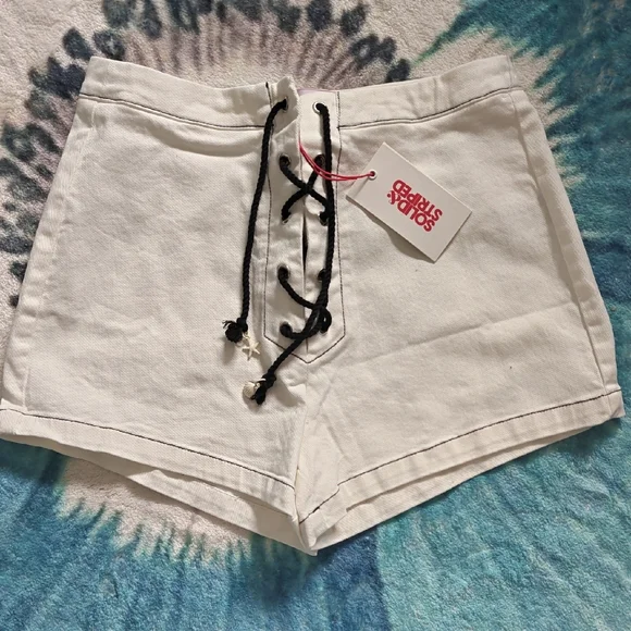 White Women's Shorts - Picture 3 of 3